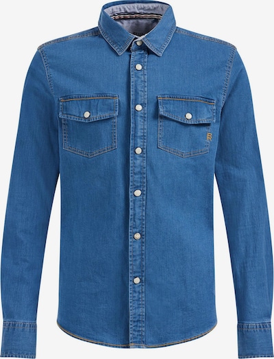 WE Fashion Chemise en bleu denim, Vue avec produit