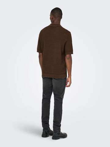 Only & Sons Sweater 'ONSMenu' in Brown