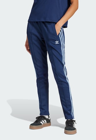 Coupe slim Pantalon 'Adicolor SST' ADIDAS ORIGINALS en bleu : devant