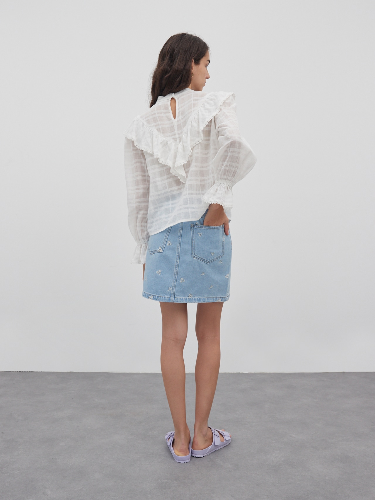 EDITED Blusa 'Freyja' blanco cáscara de huevo