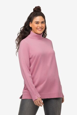 Pull-over Ulla Popken en rose : devant