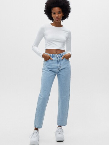 Pull&Bear Regular Jeans in Blue: front