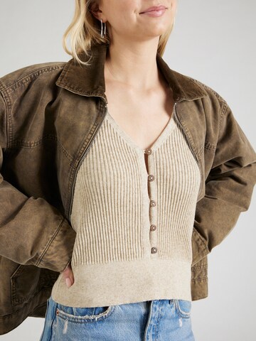 Top in maglia 'ONLLINA' di ONLY in grigio