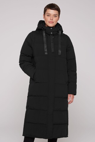 Soccx 2-in-1 Puffer Coat und Weste in Schwarz: Vorderseite