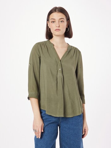 QS Blouse in Groen: voorkant