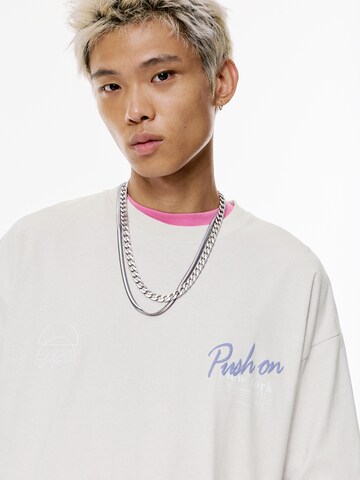 Pull&Bear Paita 'STWD STREET SCHOOL' värissä harmaa