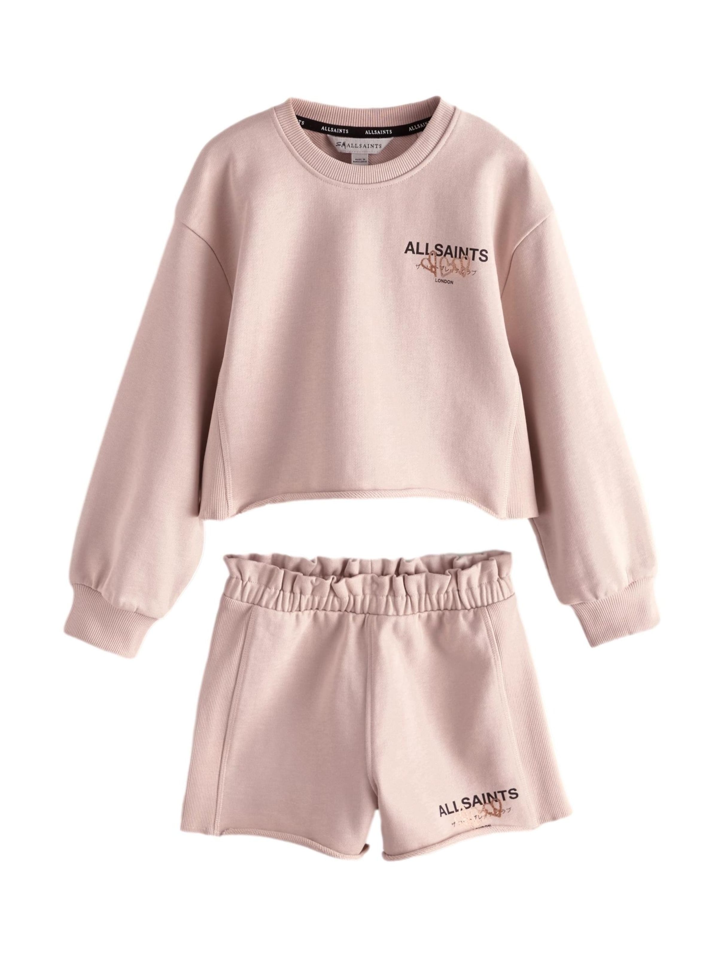 smALLSAINTS Set: Sweatshirt and Sweatshorts in Pink: Vorderseite