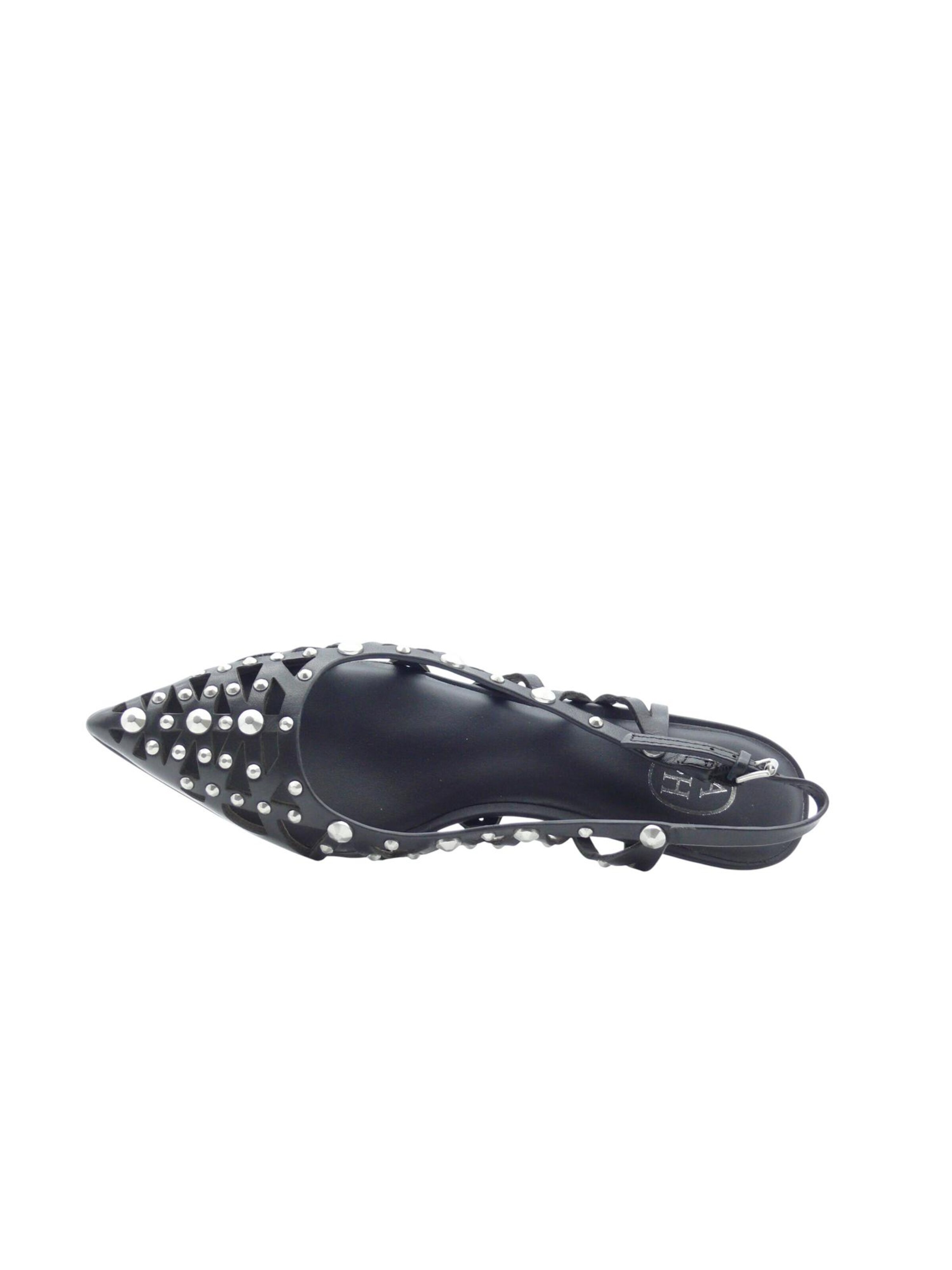 ASH Lodičky 'ASH Bizarre Escarpins Slingback Cuir Noir Clouté' – černá
