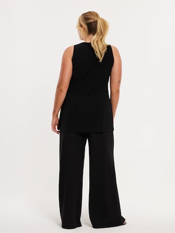 YOEK Wide leg Broek in Zwart