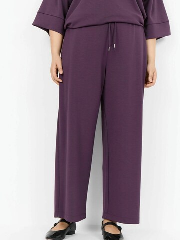 Wasabi Concept Wide Leg Bukser i lilla: forside