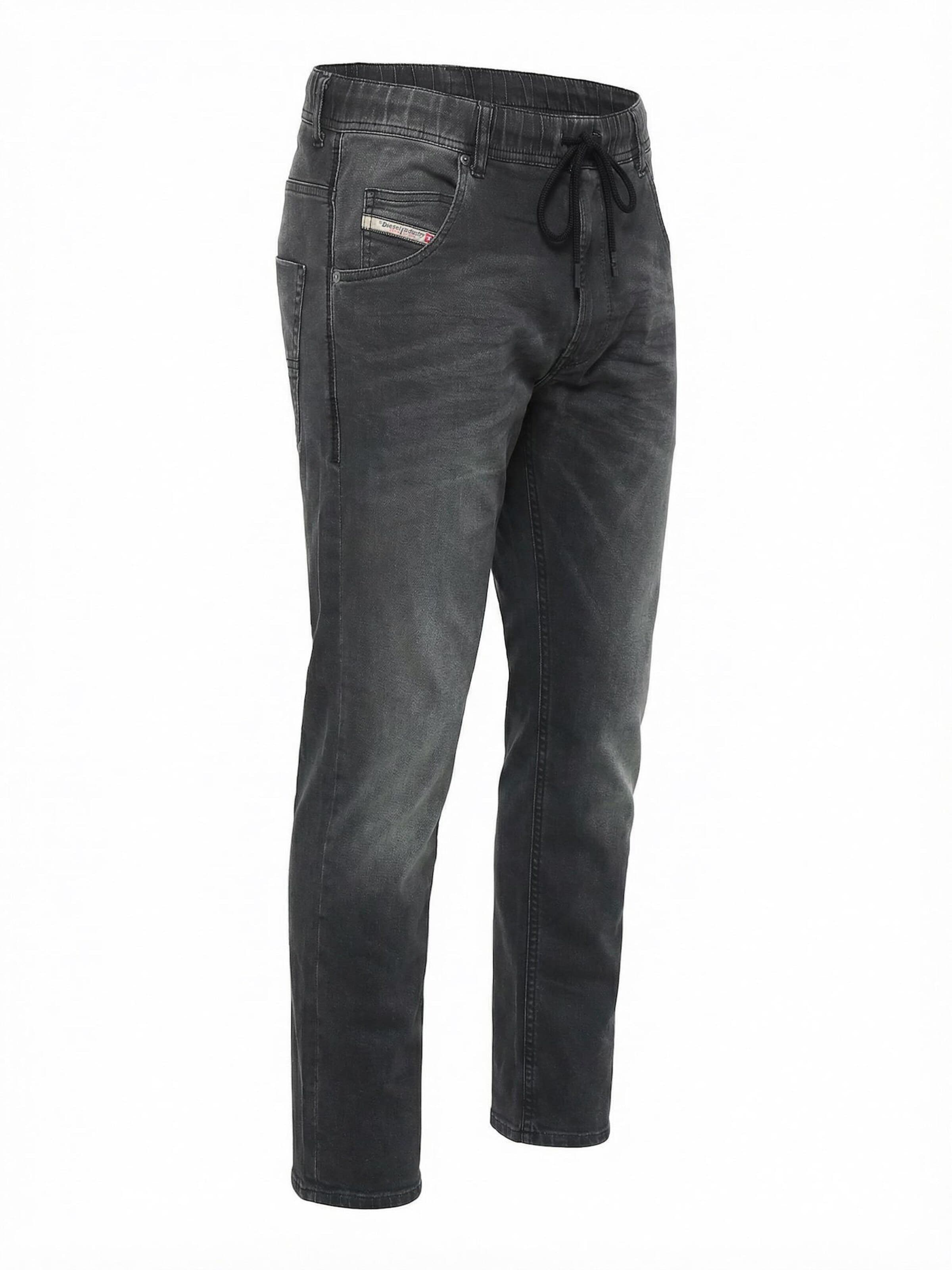 DIESEL Zwężany krój Jeansy '2030 D-KROOLEY JOGGJEANS Superstretch & Supersoft' w kolorze szary