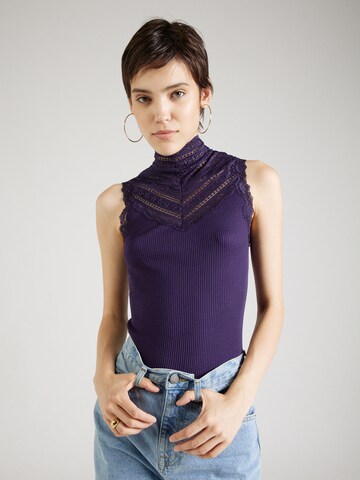 rosemunde Knitted Top in Purple: front