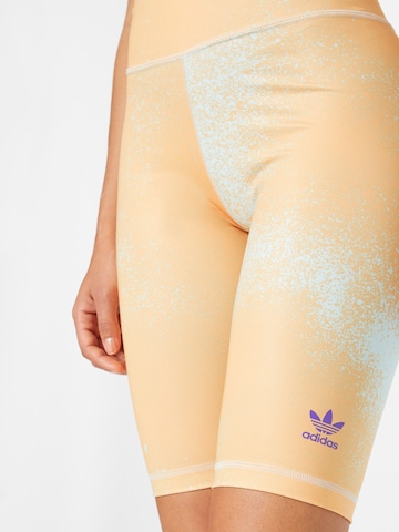 ADIDAS ORIGINALS Skinny Leggings 'Allover Print Bike' in Beige