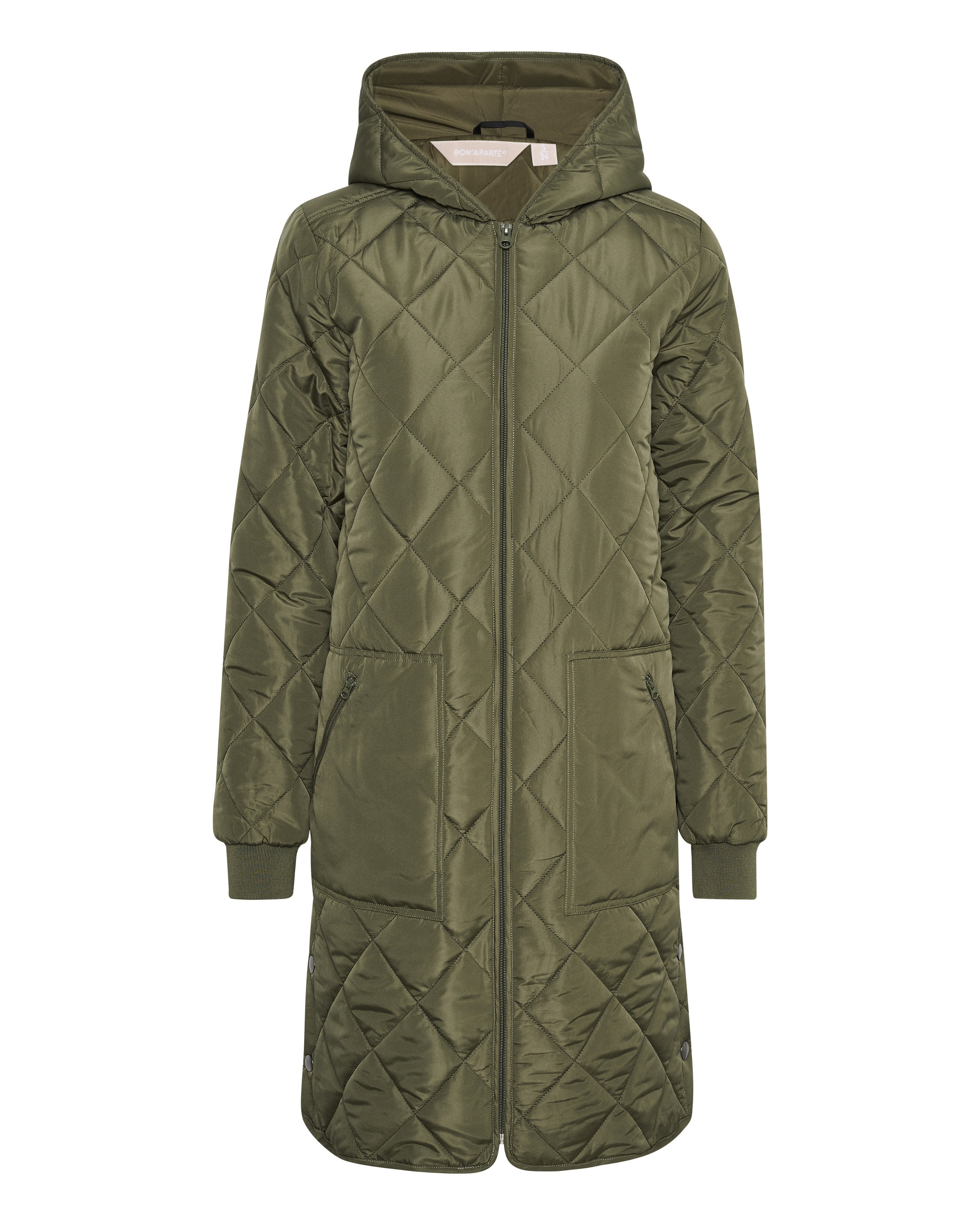 Kaffe Vinterfrakke 'tilla' i grøn: forside