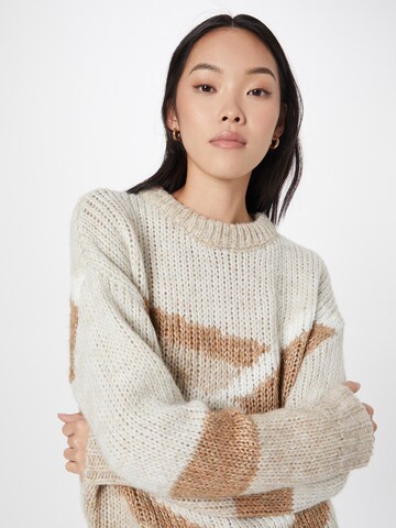 PULZ Jeans Sweater 'AVIVA' in Brown