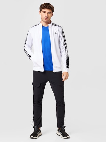 ADIDAS SPORTSWEAR Trainingsjacke 'Essentials Warm-Up 3-Stripes' in Weiß