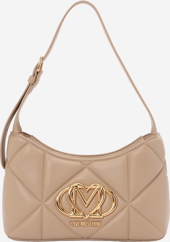Love Moschino Skuldertaske i beige: forside
