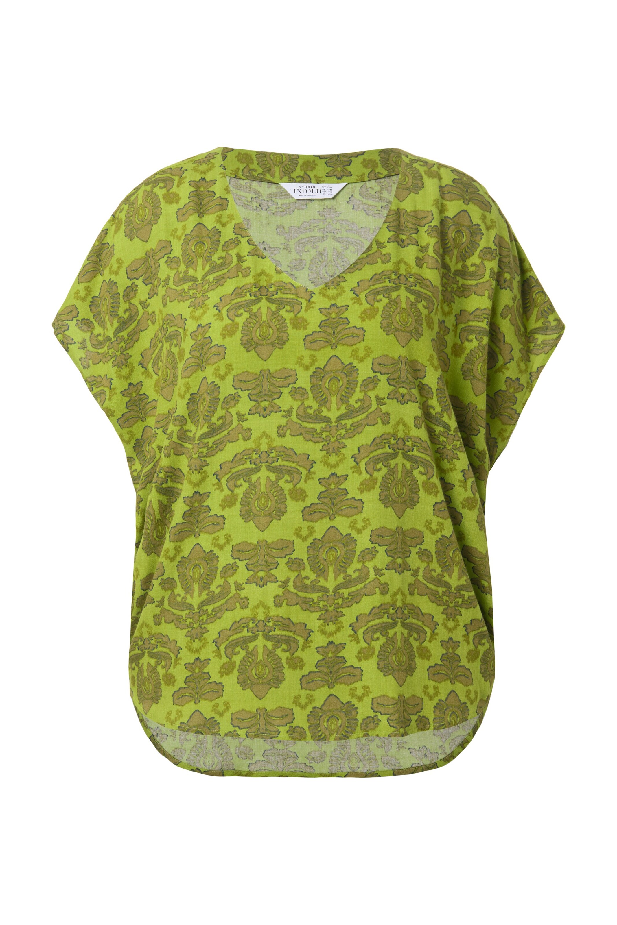 Studio Untold Shirt in Groen: voorkant