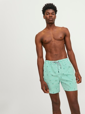 JACK & JONES Board Shorts 'FIJI' in Green