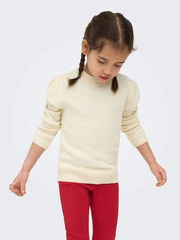 Pullover 'KMGKatia' di ONLY GIRLS in bianco: frontale