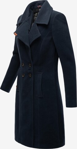 NAVAHOO Between-Seasons Coat 'Wooly' in Blue