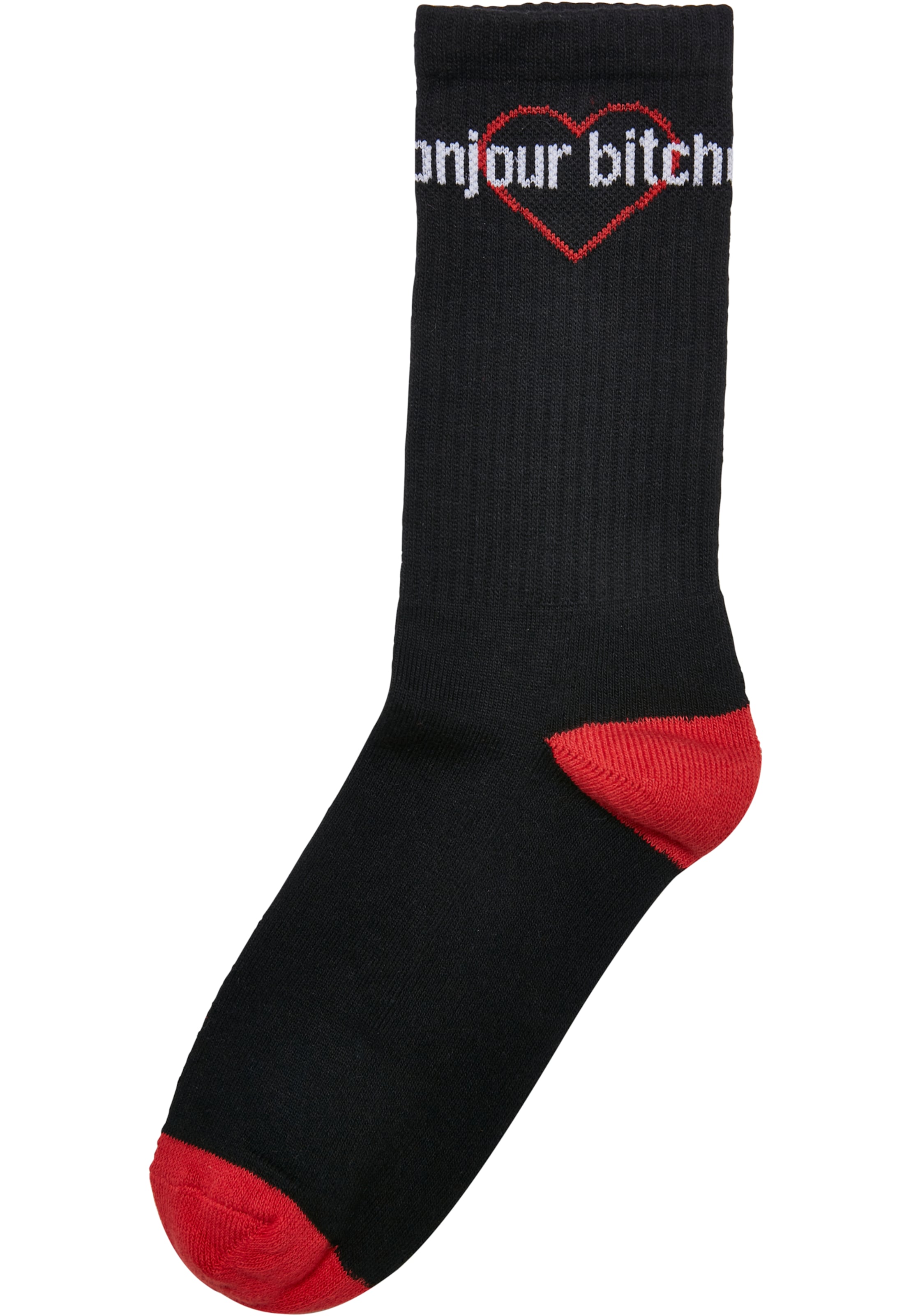 Mister Tee Sokker 'Bonjour Bitches' i rød