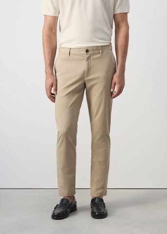 MANGO MAN Slim fit Chino Pants 'Prato' in Beige: front