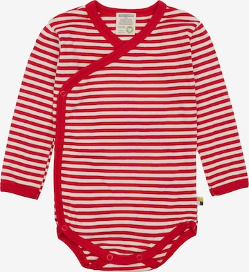 loud + proud Strampler/Body in Rot: Vorderseite