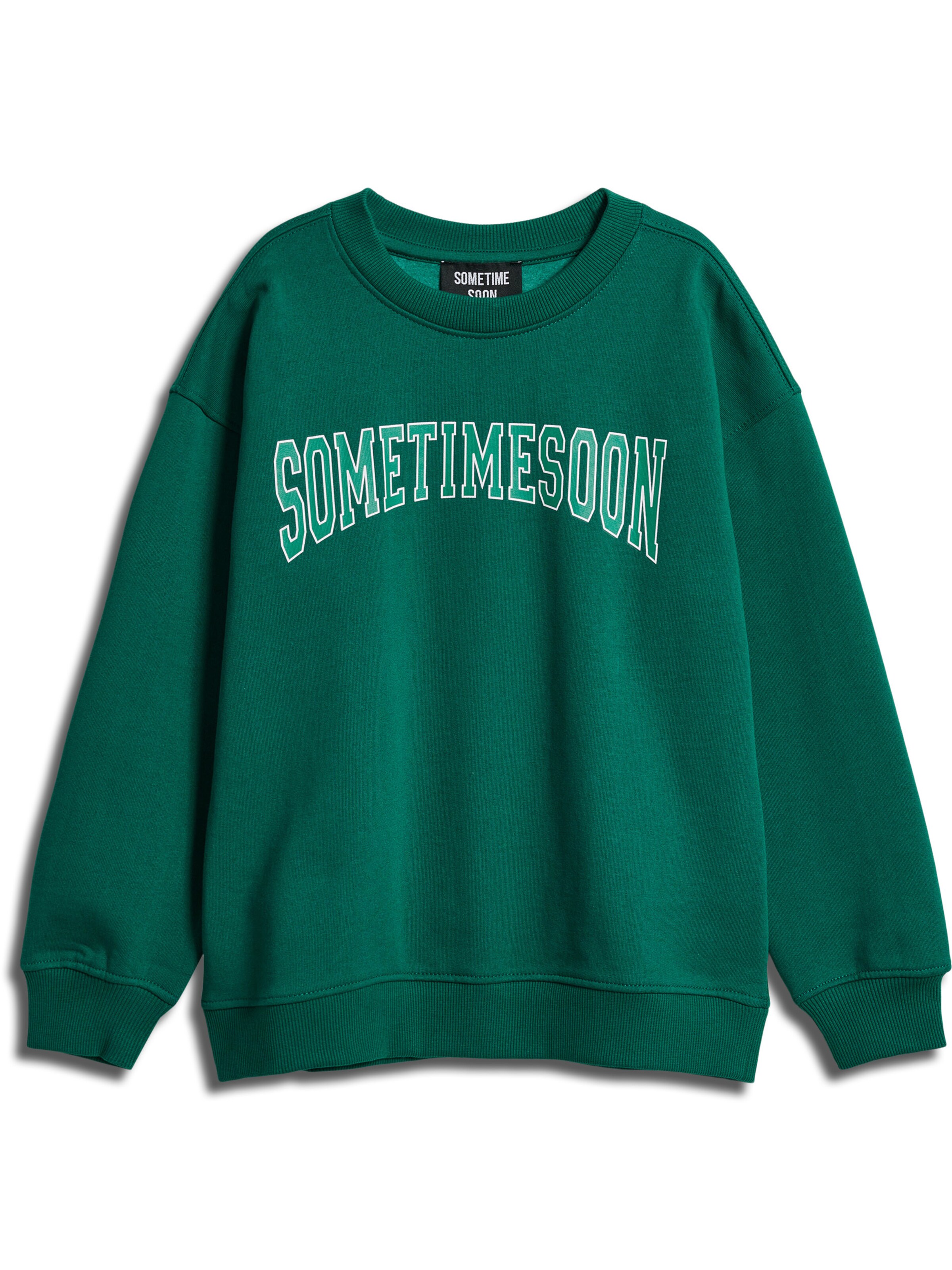 SOMETIME SOON Sweatshirt 'Winters' i grøn: forside