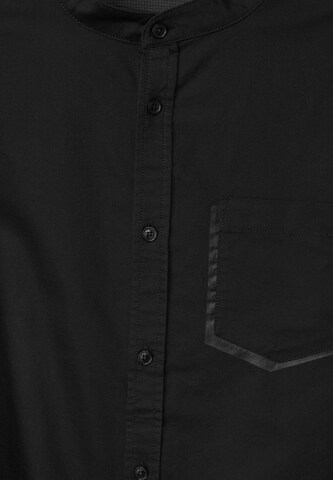 Street One MEN Regular Fit Hemd 'Oxford' in Schwarz