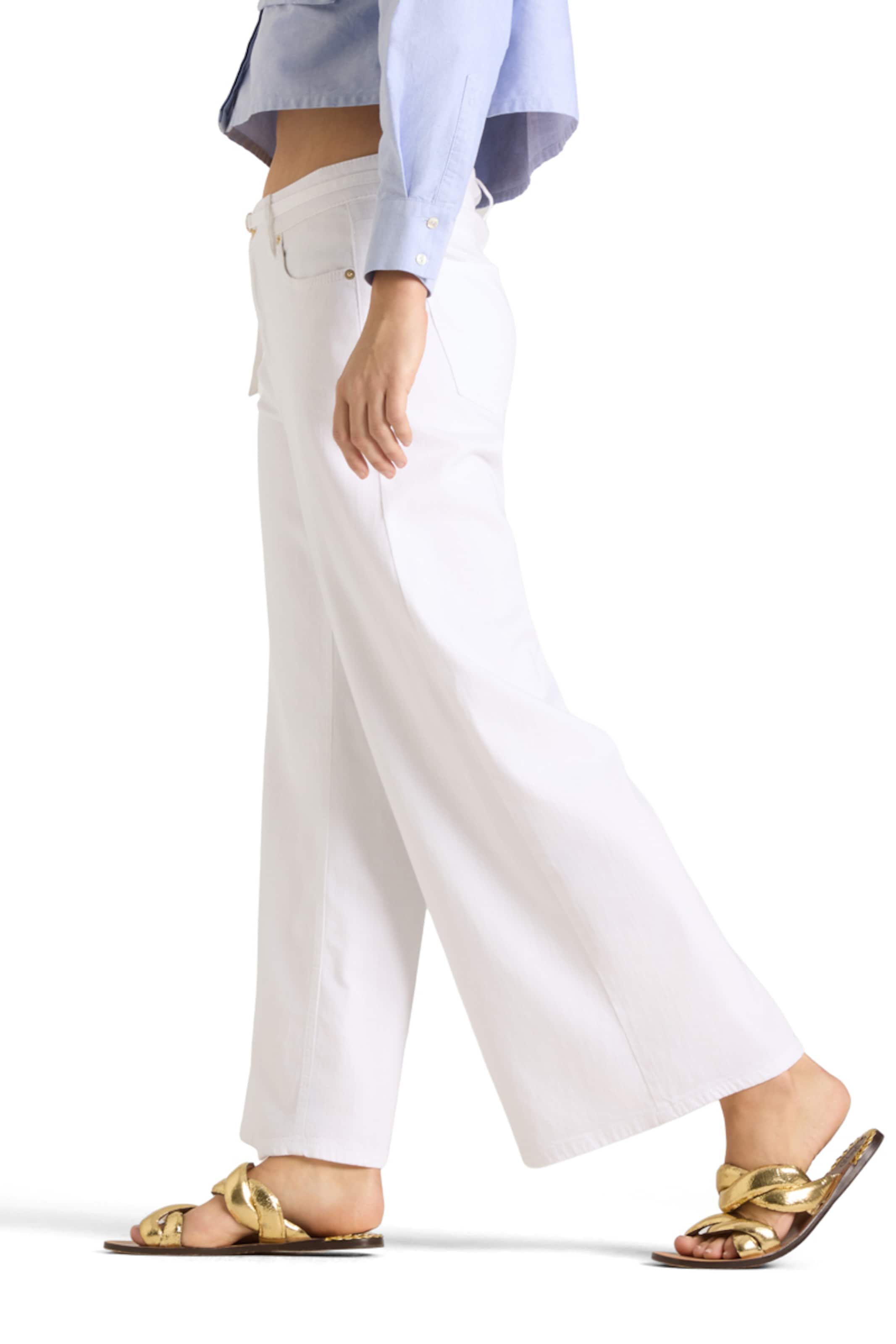 Cambio Wide leg Jeans in White