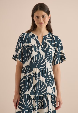 CECIL Midikleid mit Split Neck und Print in Grün