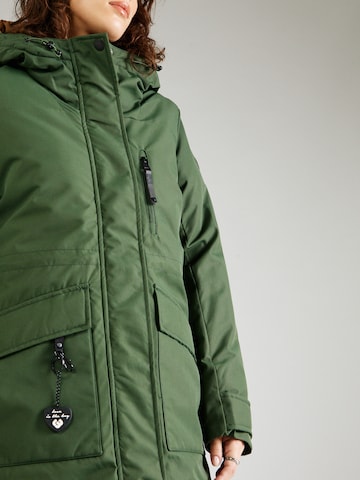 Ragwear Toiminnallinen pitkä takki 'REFUTURA' värissä vihreä