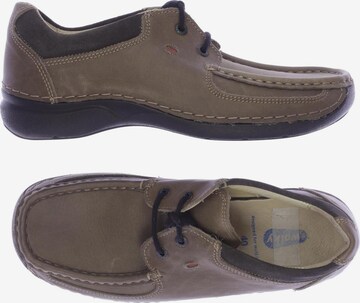 Wolky Flats & Loafers in 40 in Brown: front