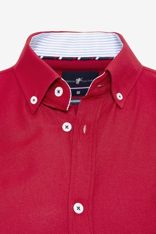 DENIM CULTURE - Ajuste regular Camisa de negocios 'JONES' en rojo