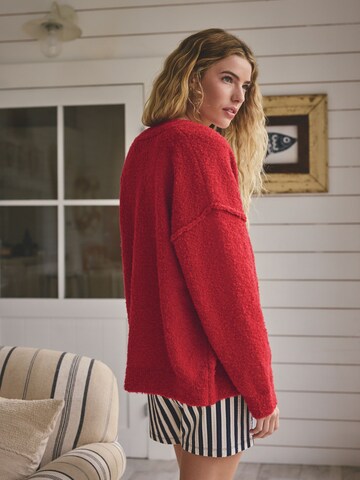 Next - Casaco de malha oversized em vermelho