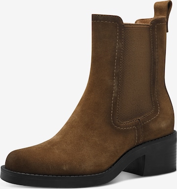Tamaris Chelsea boots in Brown: front