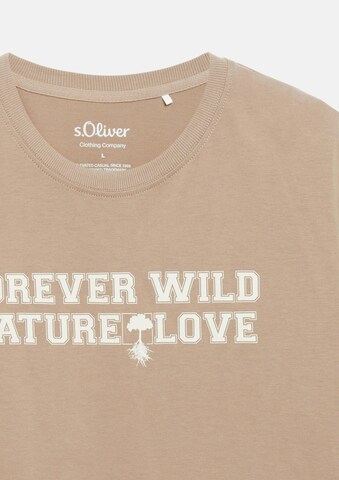 s.Oliver T-Shirt in Beige: Vorderseite