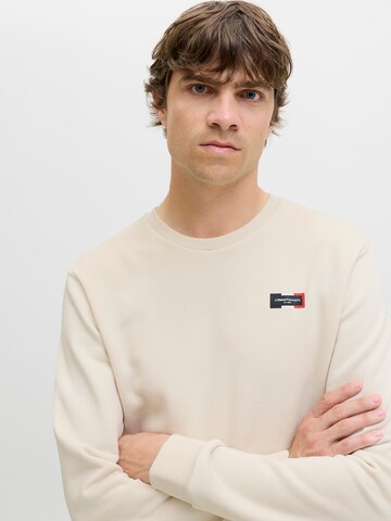 JJ Rebel Sweatshirt 'JREBDRUMMER' i beige