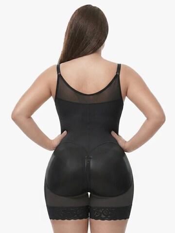 Shapetape Shapingbody 'Corrigerende Bodysuit met Rits en Pijpjes' in Zwart