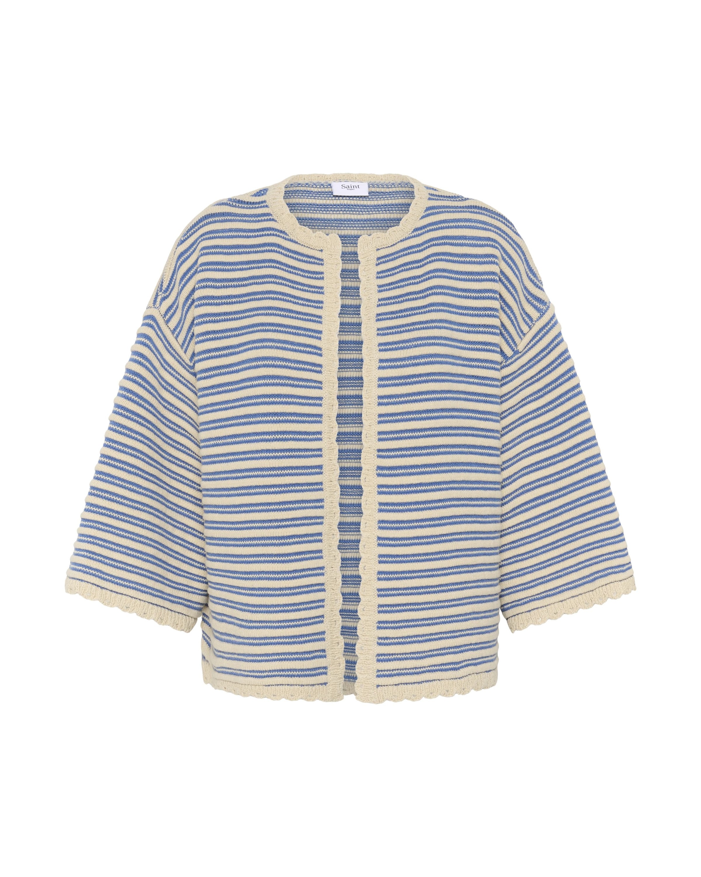 SAINT TROPEZ Kardigan 'SZRiley' – modrá: přední strana
