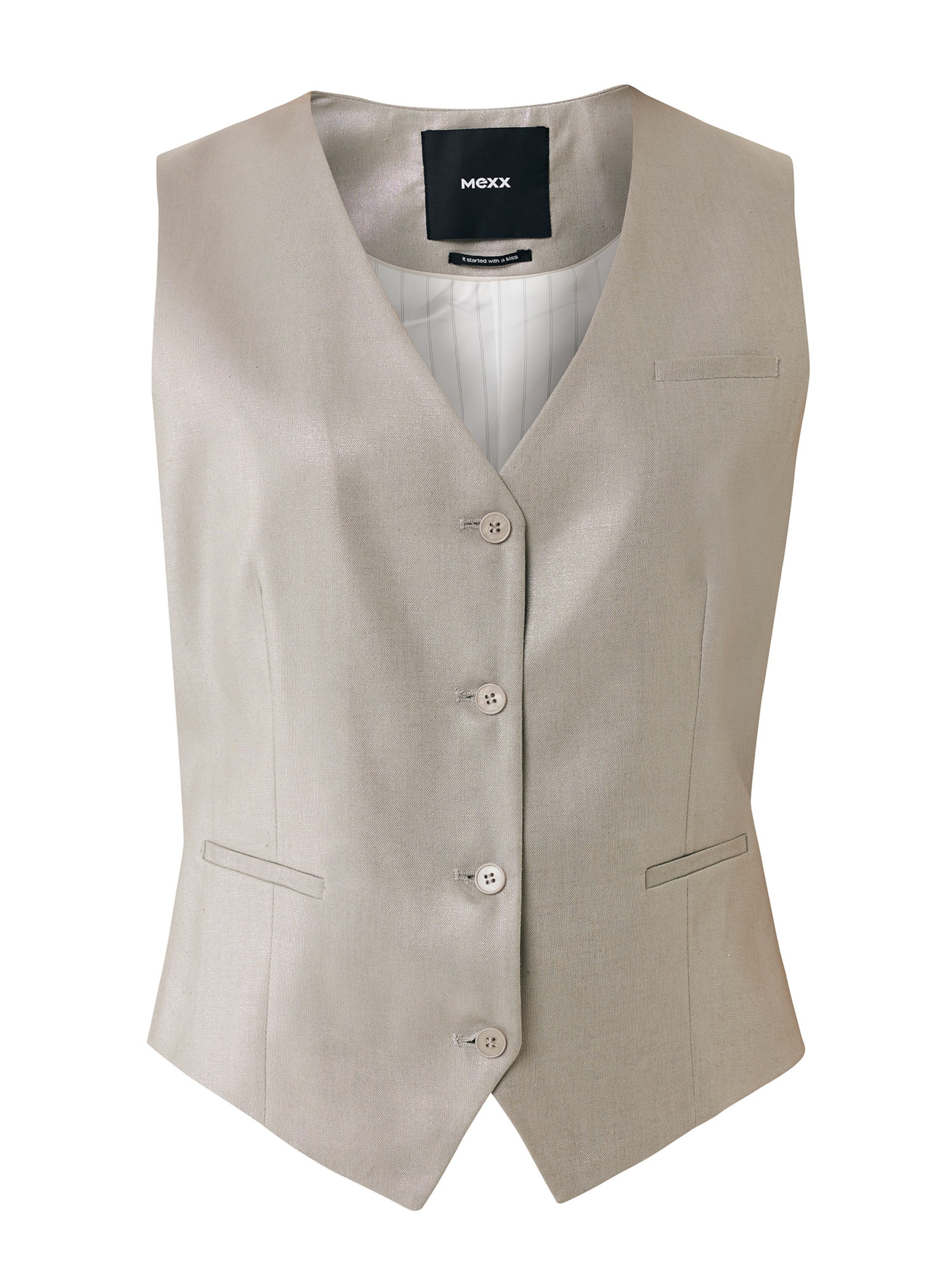 MEXX Jakkesætsvest i beige: forside