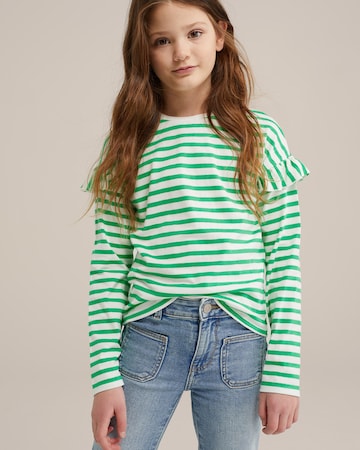 WE Fashion Shirt in Groen: voorkant