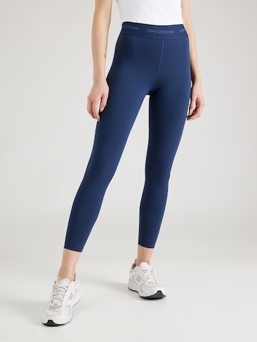new balanceSkinny Sportske hlače 'Sleek 25' - plava boja: prednji dio