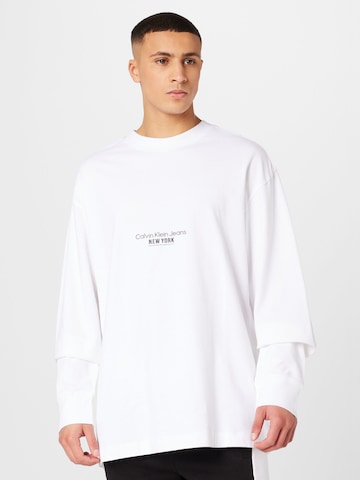 Calvin Klein Jeans Shirt 'MOTION' in Wit: voorkant