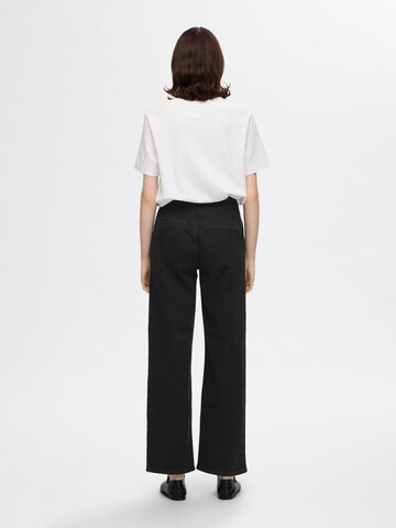 SELECTED Wide leg Jeans in Zwart