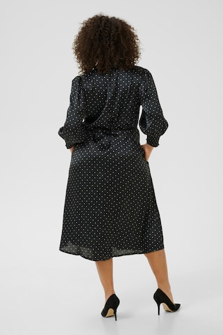 KAFFE CURVE Blousejurk 'Emine' in Zwart