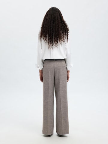 SELECTED Wide Leg Hose in Grau