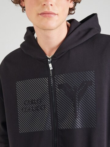 Carlo Colucci Zip-Up Hoodie in Black