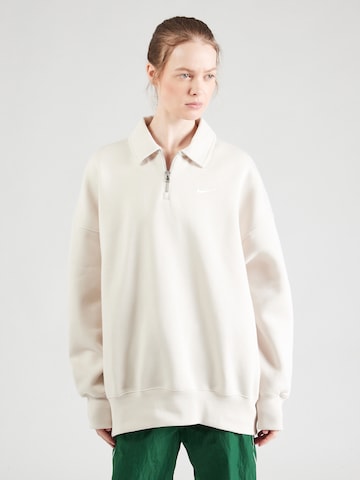 Nike Sportswear Sweatshirt 'PHNX FLC' in Beige: Vorderseite